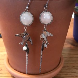 Urban Outfitters Dove dangle earrings with bobble